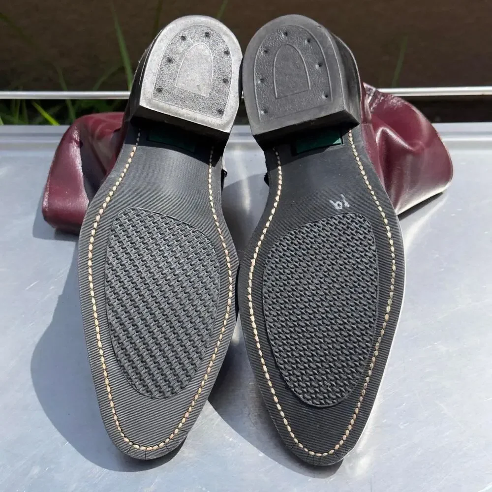 unbranded burgundy leather